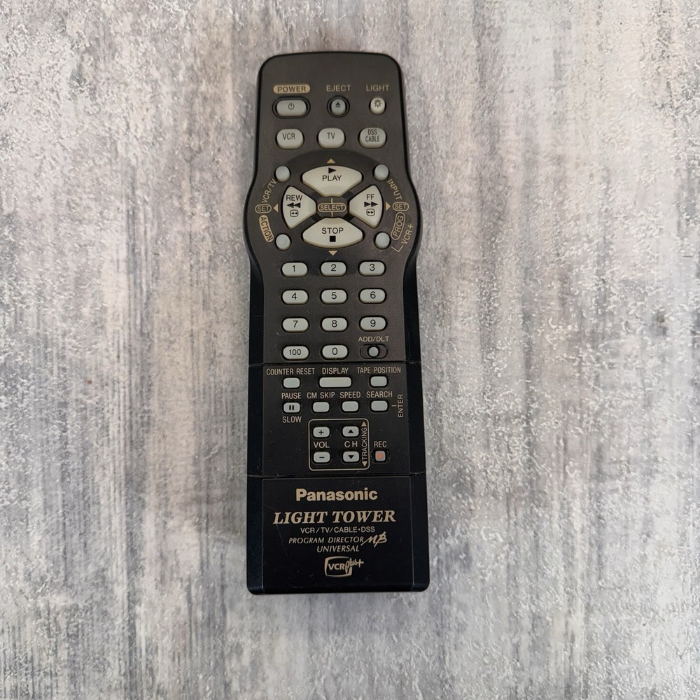 Panasonic Light Tower K1V-001055 VCR TV Cable Program Director Universal Remote